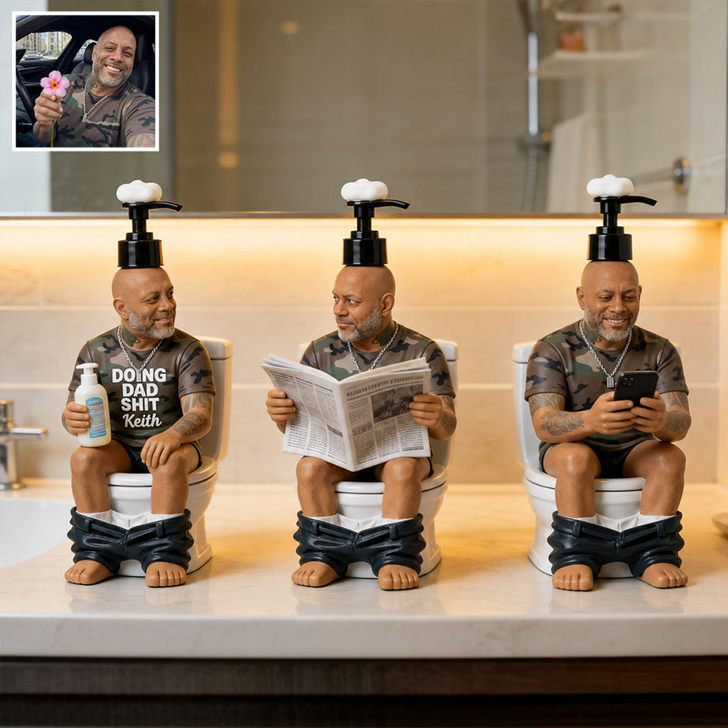 Doing Dad Sh*t, Funny Pack Of Three Bathroom Dispenser, Father's Day Gift - Personalized Father Pump Dispenser