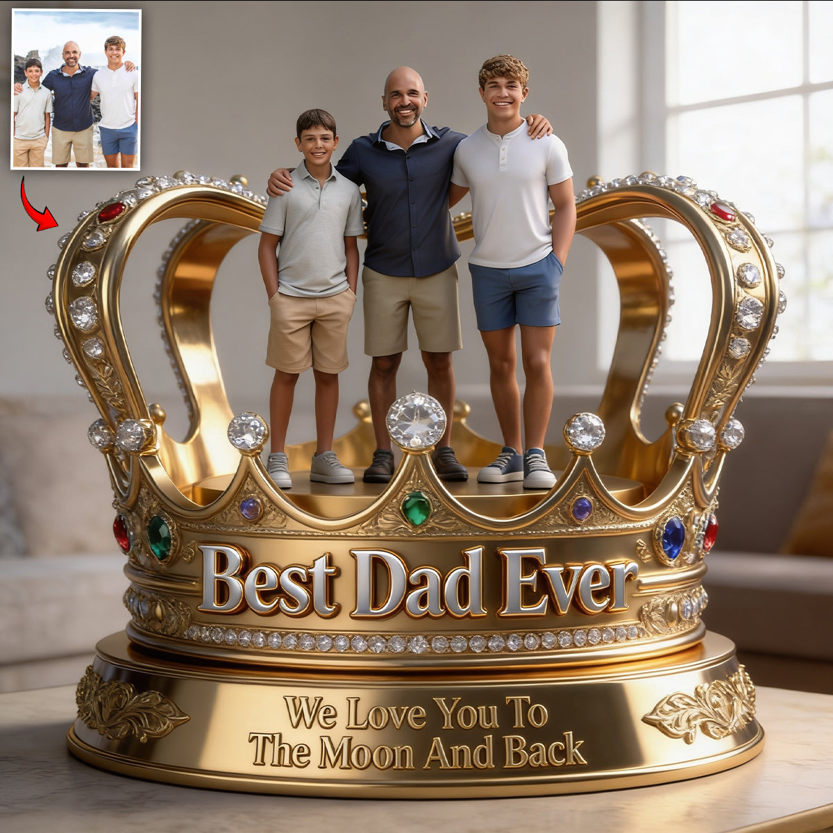 Best Dad Ever - Personalized Father Custom Shaped Acrylic Plaque