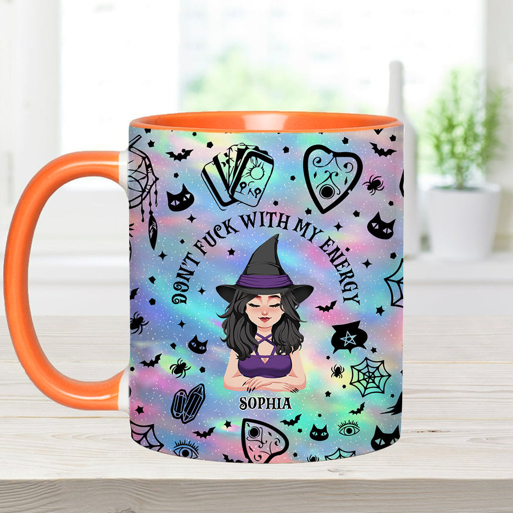 Don't F With My Energy - Personalized Witch Accent Mug