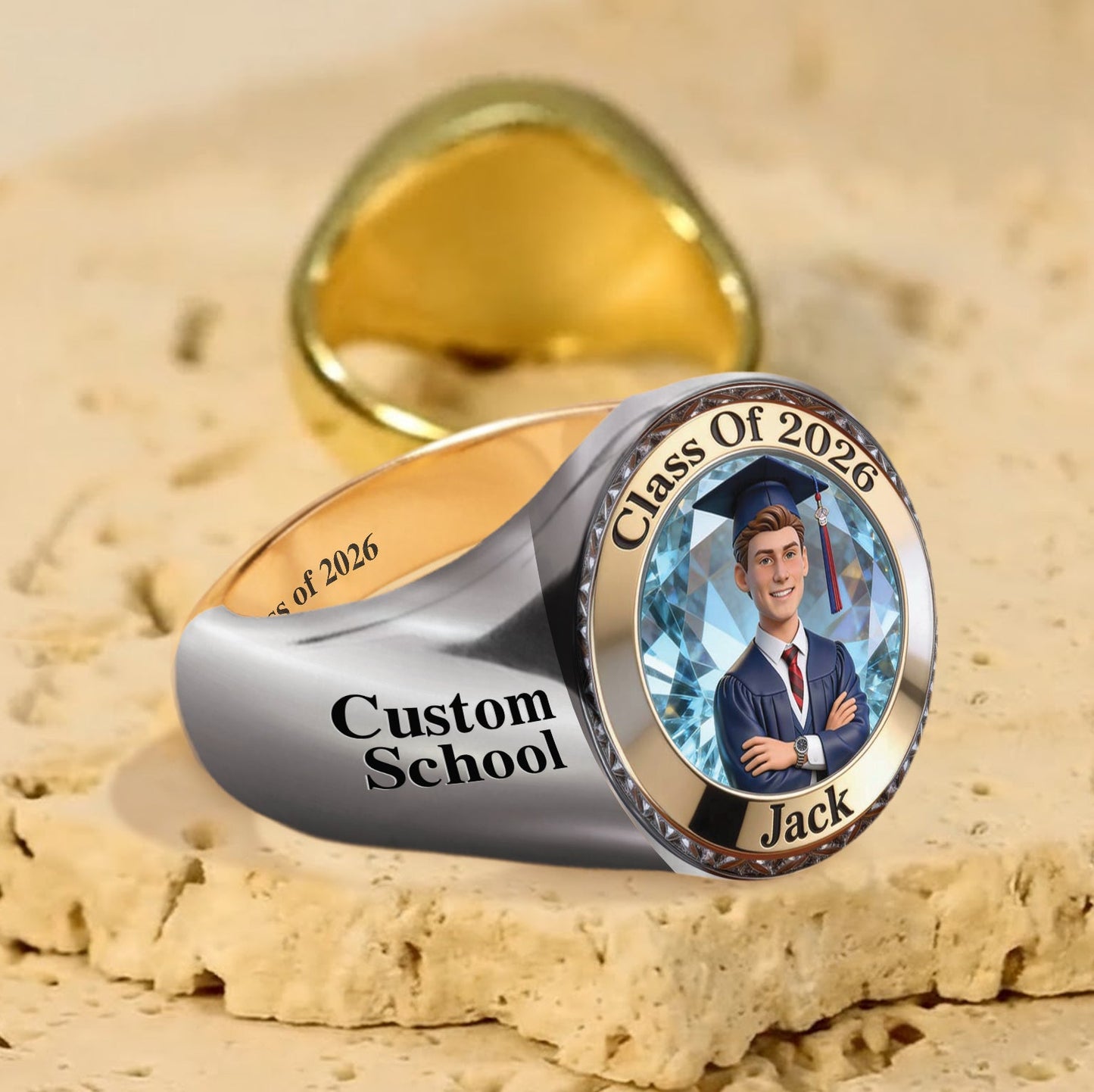 Class Of 2026 - Personalized Graduation Signet Ring