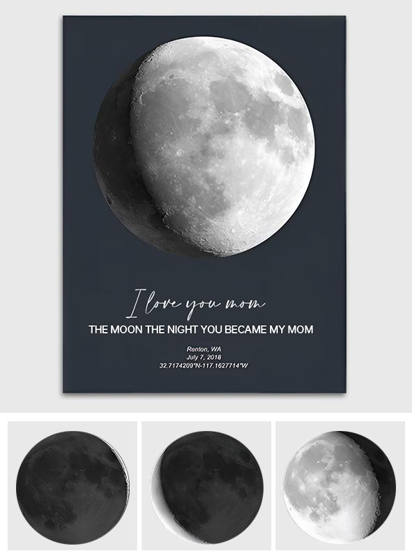 Custom Moon Phase And Message - Personalized Mother Moon Phase Poster