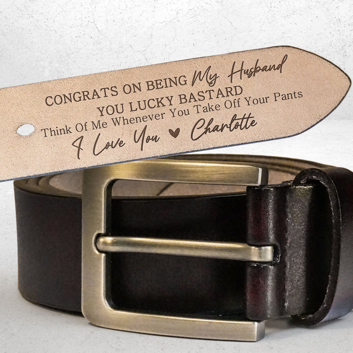 ''Congrats on Being My Husband''——Romantic Anniversary Gift for Husband with Personalized Message