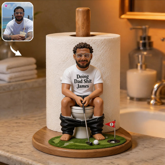 Best Time To Play Golf - Personalized Golf Paper Towel Stand