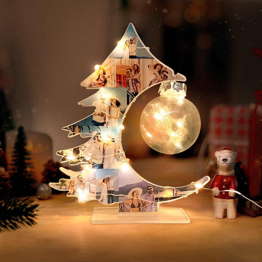 Any Name Christmas Tree - Personalized Any Photo Lamp