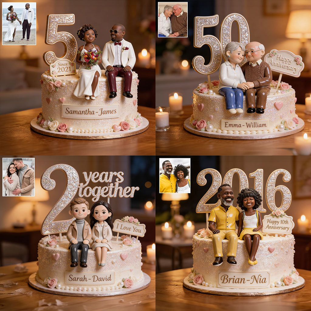Happy Anniversary - Personalized Couple Custom Shaped Acrylic Plaque