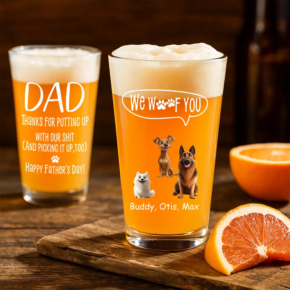 Best Dog Dad Ever – Personalized Whiskey Glass with Pup Illustration – Funny and Heartwarming Gift for Father’s Day