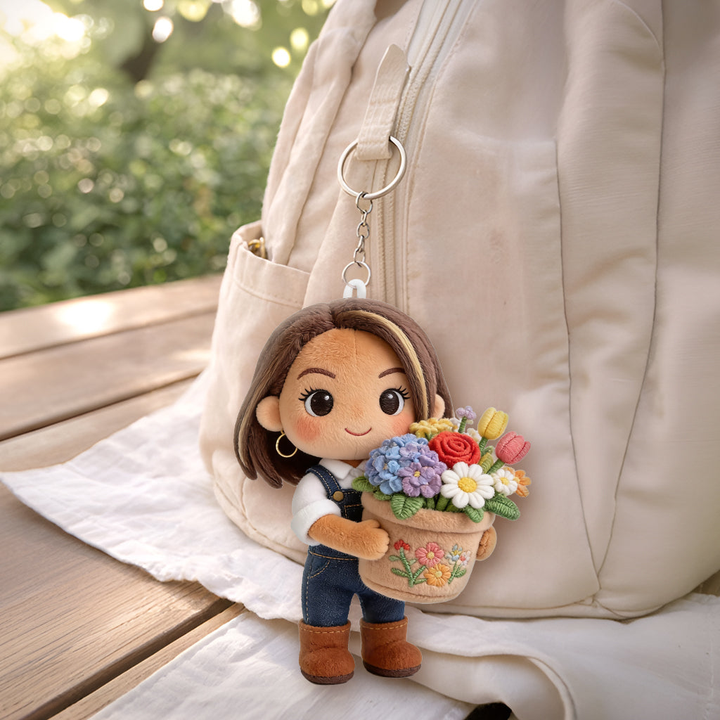 Gardener Of The Year - Personalized Gardening Plush Keychain