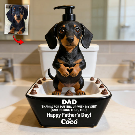 Dog Dad Father's Day Gifts, Thanks Daddy - Personalized Dog Pump Dispenser