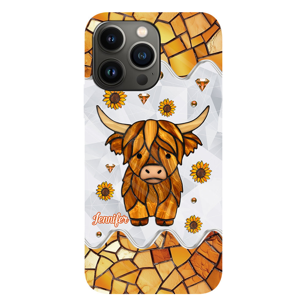 Adorable Highland Cow - Personalized Highland Cow Full Print Phone Case