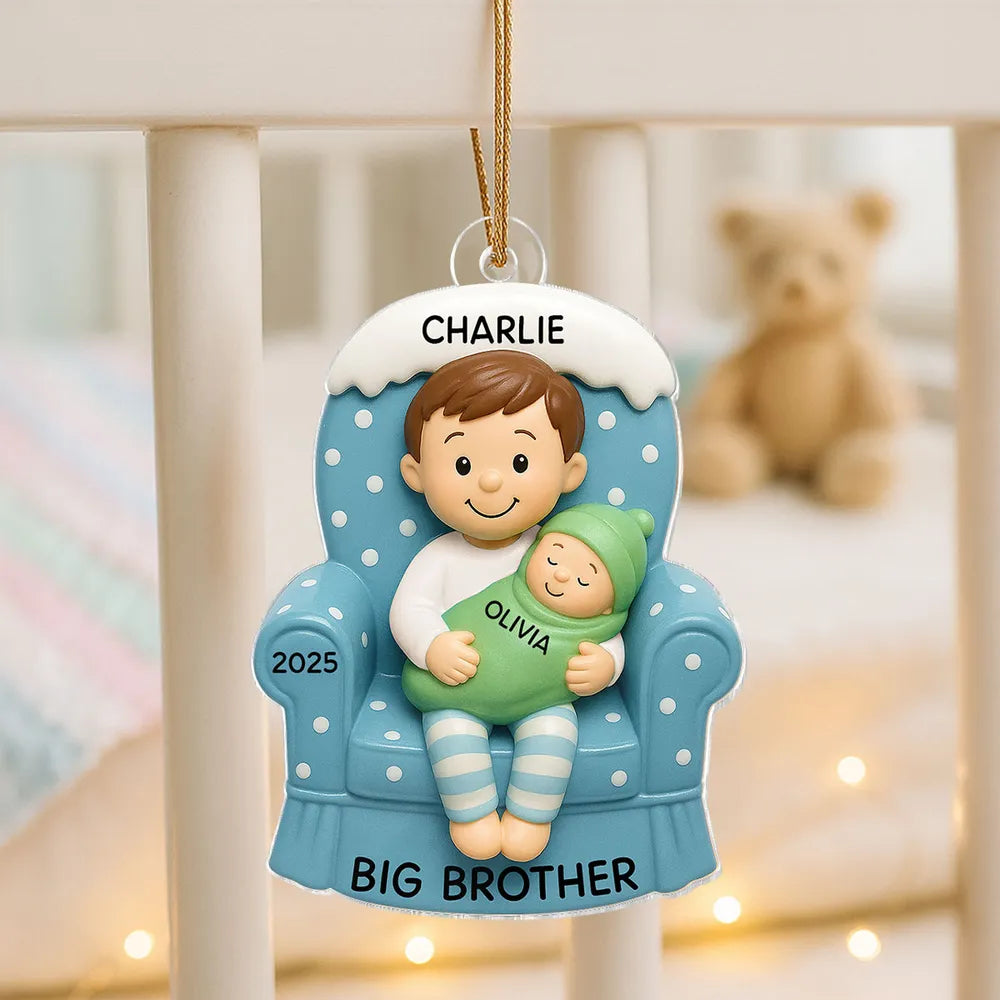 Custom Acrylic Ornament for Big Brother & Sister Gift