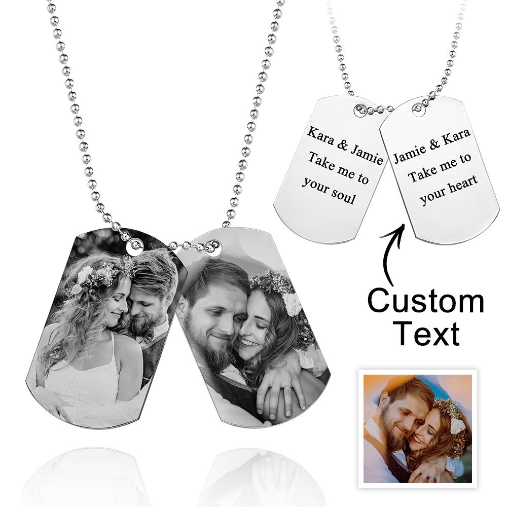 Any Photo - Personalized Double Dog Tag Necklace