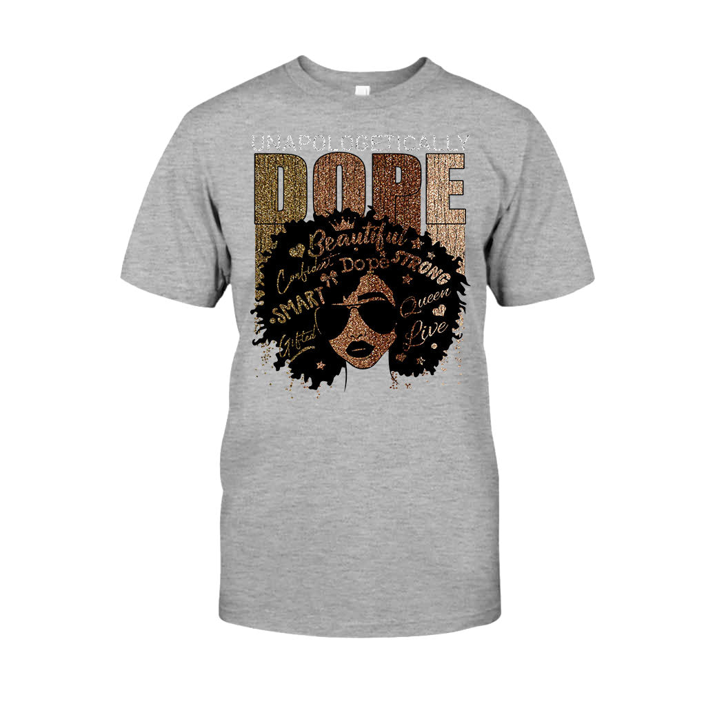 Black Queen - African American T-shirt and Hoodie With Faux Glitter Print 1121
