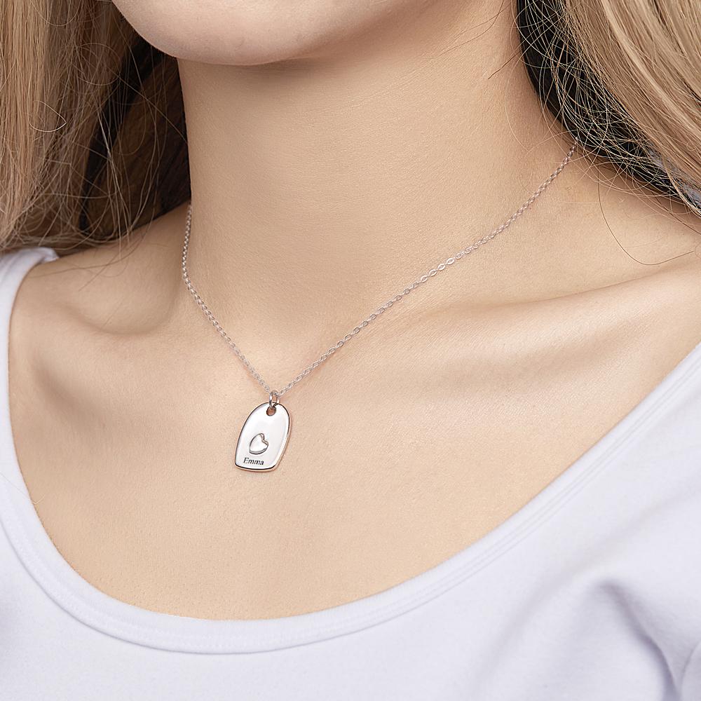 Couple Set - Personalized Couple Heart Matched Necklace Set