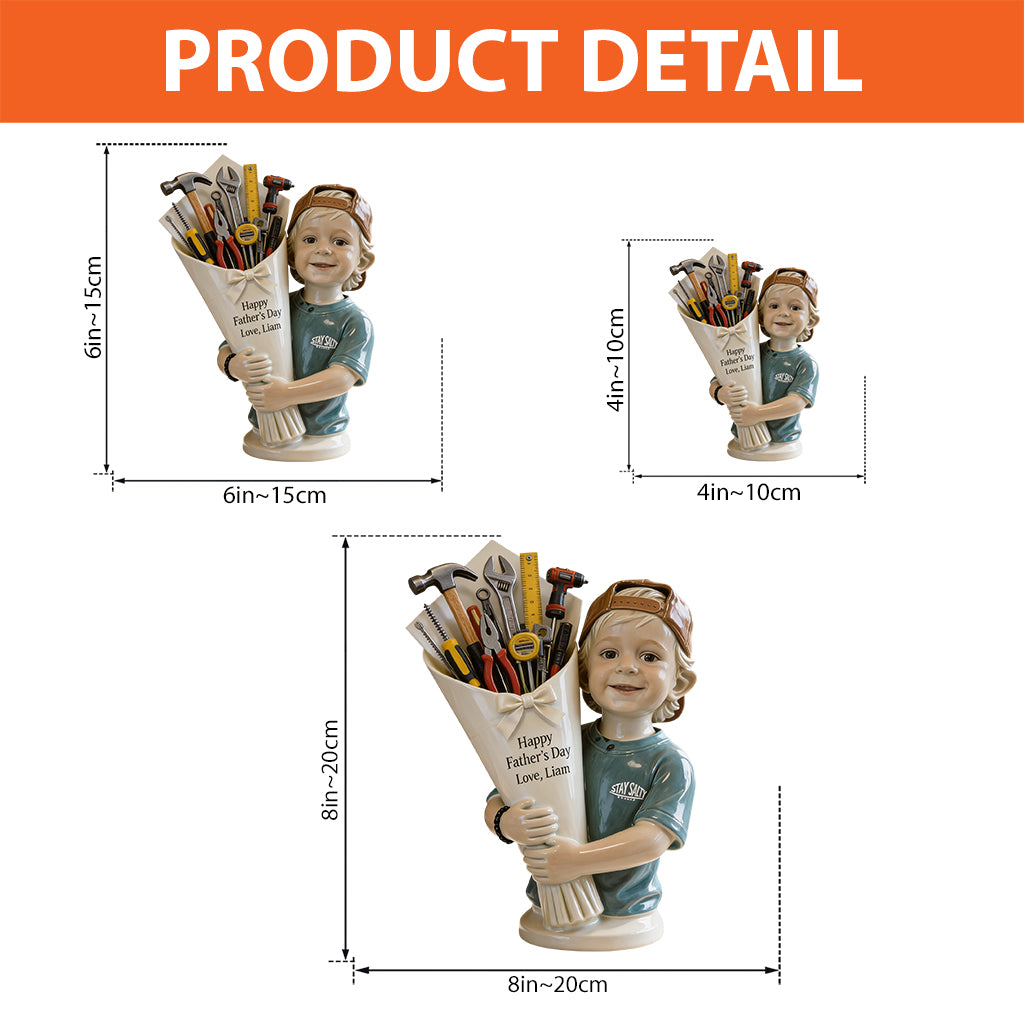 Custom Any Photo, Perfect Father's Day Gift - Personalized Kid Custom Shaped Acrylic Plaque