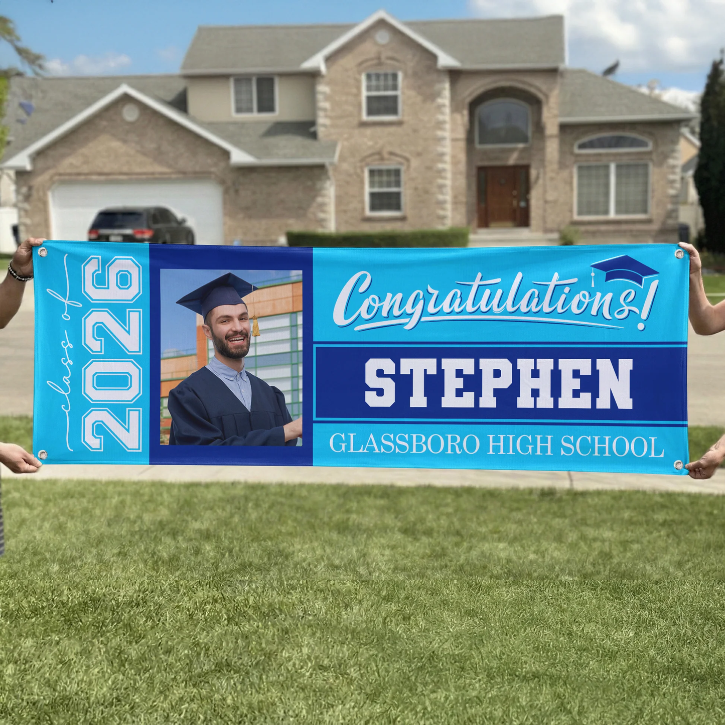Personalized Graduation Vinyl Banner With Photo Style Design for a School Celebration, A Unique Creative Gift