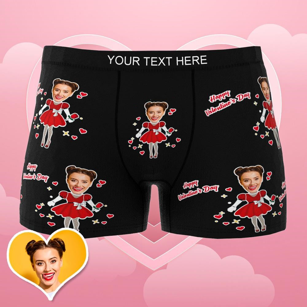 Custom Wife Or Girlfriend Face Boxers AR View - Personalized Couple Men's boxer briefs