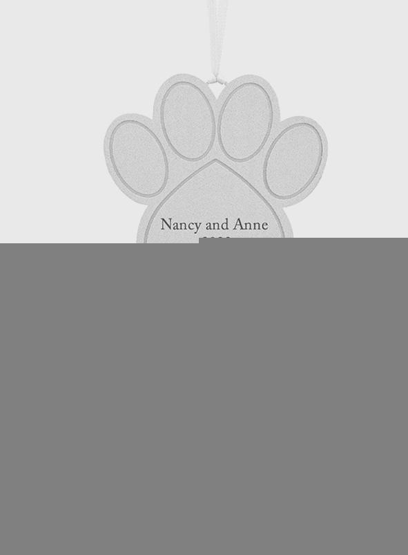 Dog Mom/ Cat Mom/ Dog Dad... - Personalized Dog Paw Projection Ornament