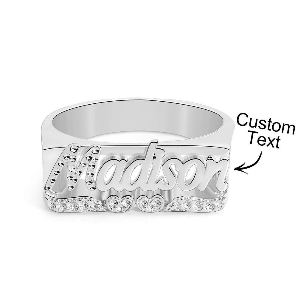 Double Hearts Initial - Personalized Ring