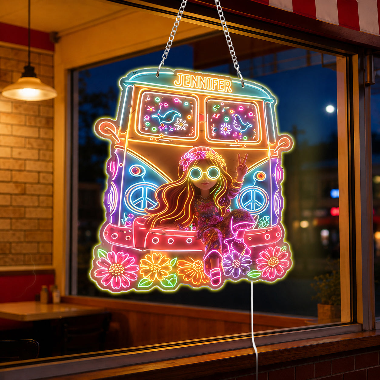 Hippie Souls - Personalized Hippie Neon LED Light Sign