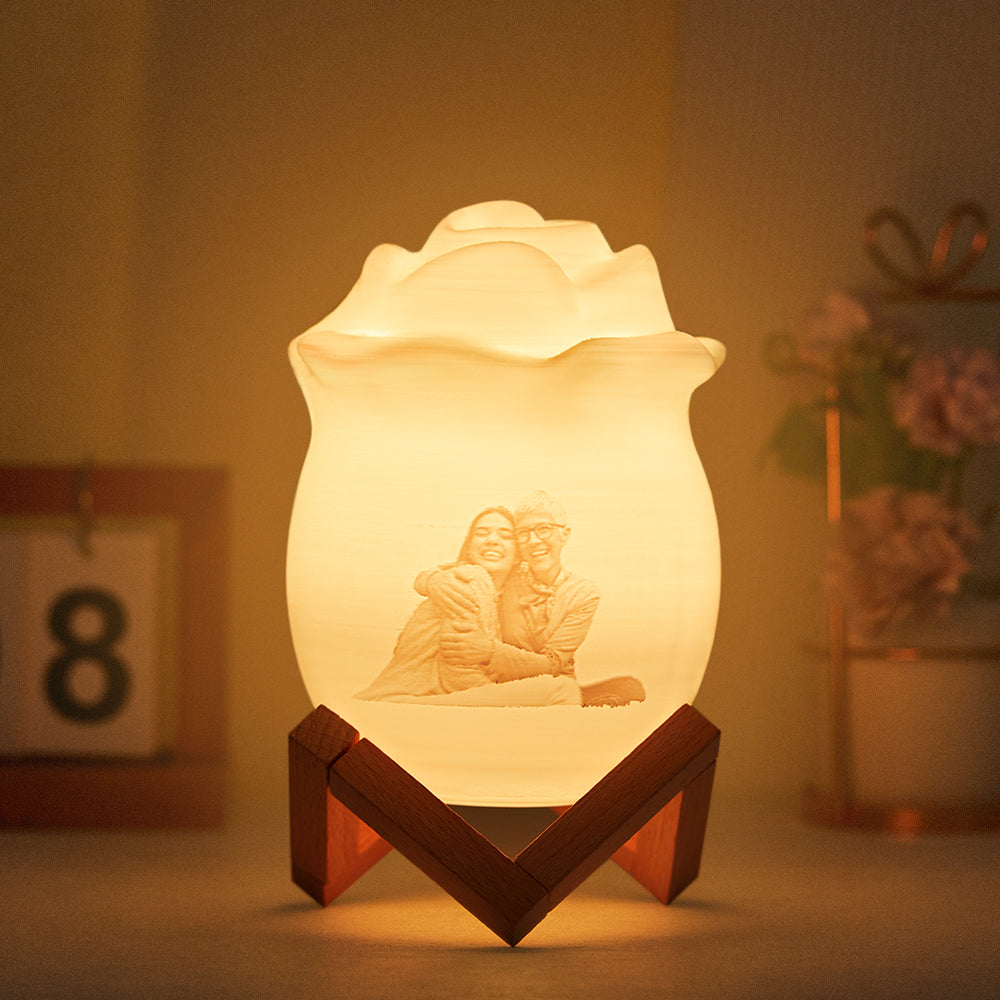 Any Photo Roses Lights - Personalized Any Photo Rose Lamp