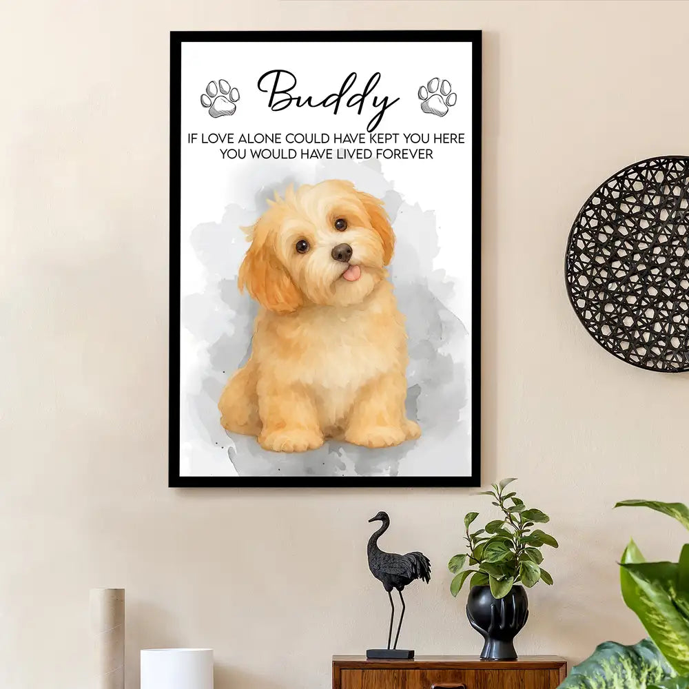 "If Love Alone Could Have Kept You Here" Dog Memorial Canvas – Personalized Tribute for Your Beloved Pet