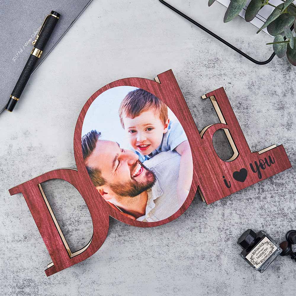 Custom Photo Dad Lamp - Personalized Father Lamp