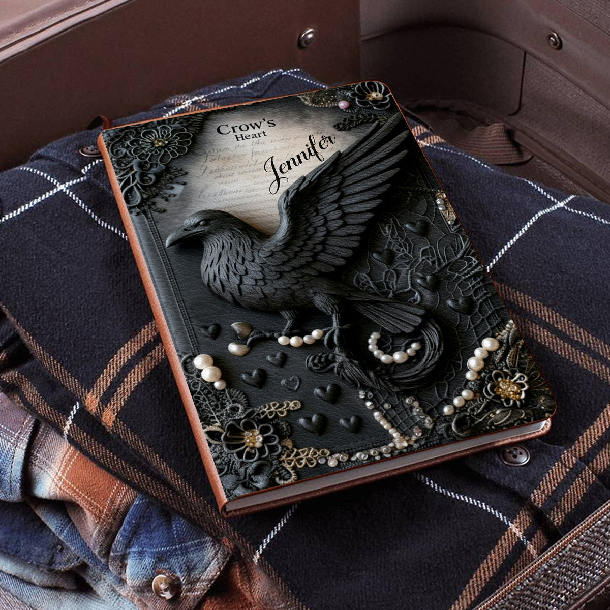 Crow's Heart - Personalized Witch Leather Journal