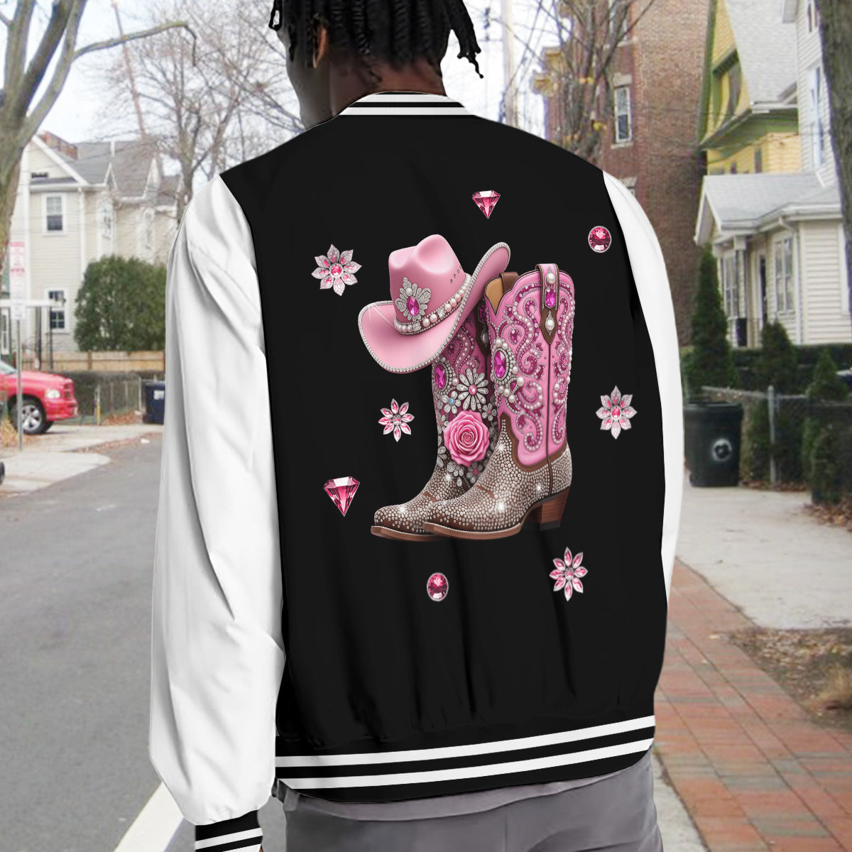 Cowgirl Boots - Personalized Cowgirl Varsity Jacket