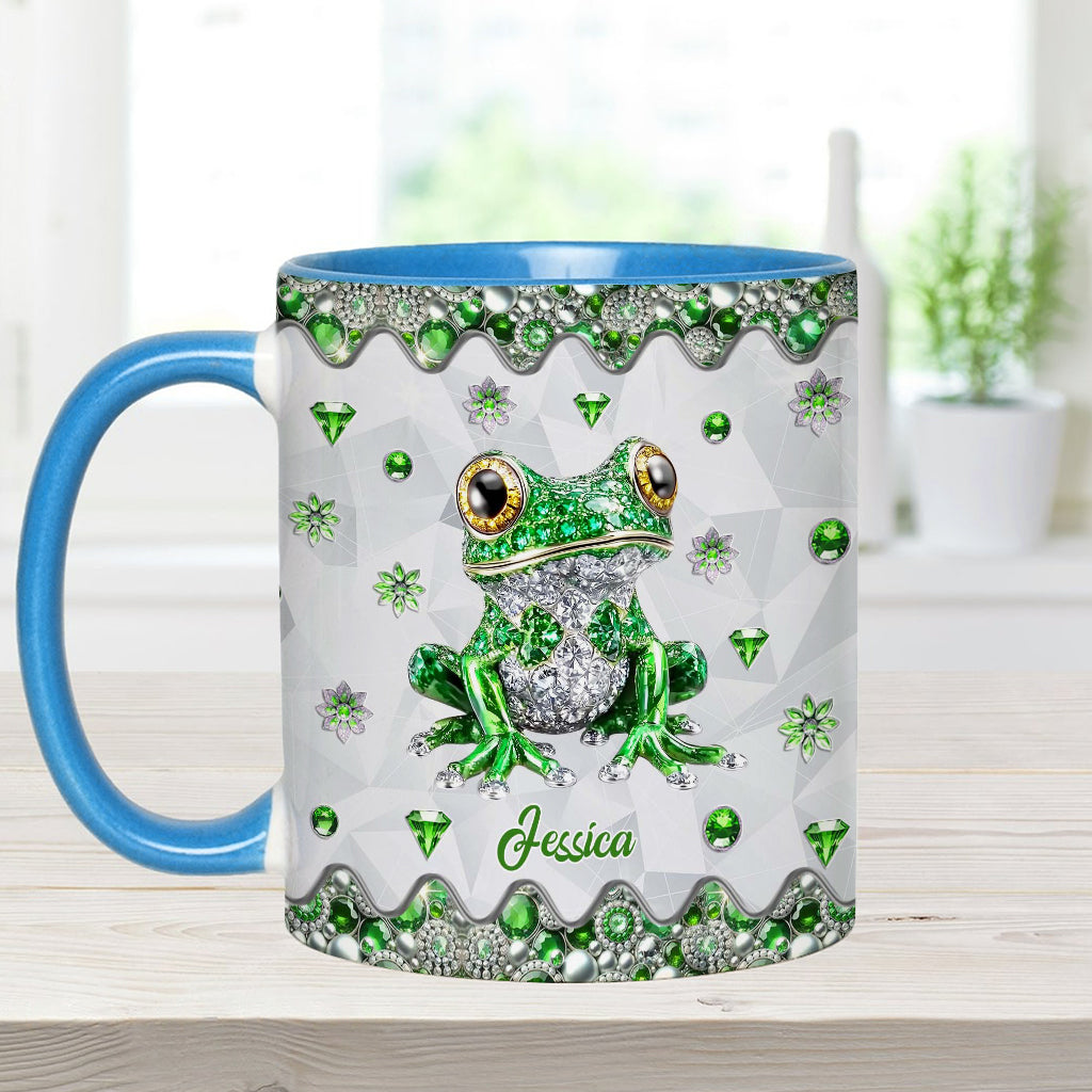 Just A Girl Who Loves Frogs - Personalized Frog Accent Mug