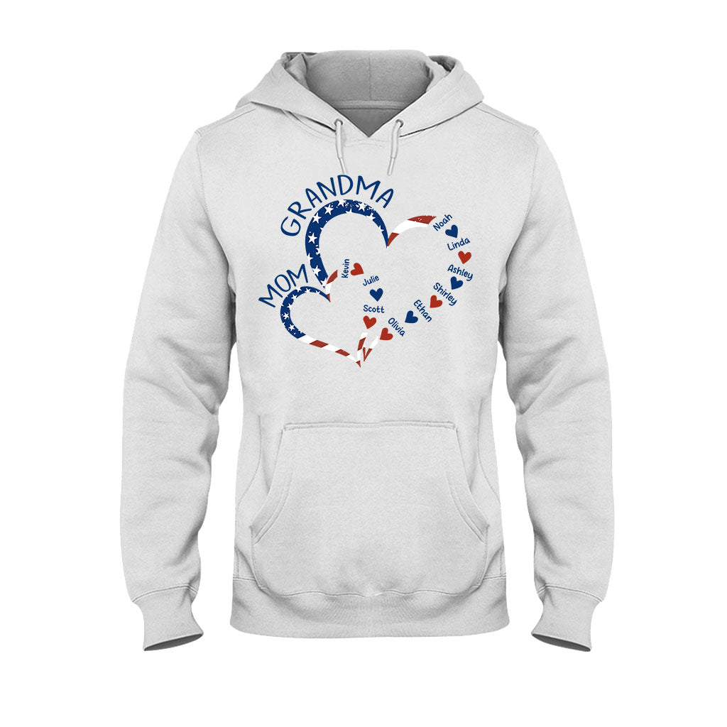 First Mom Now Grandma - Personalized Grandma T-shirt And Hoodie