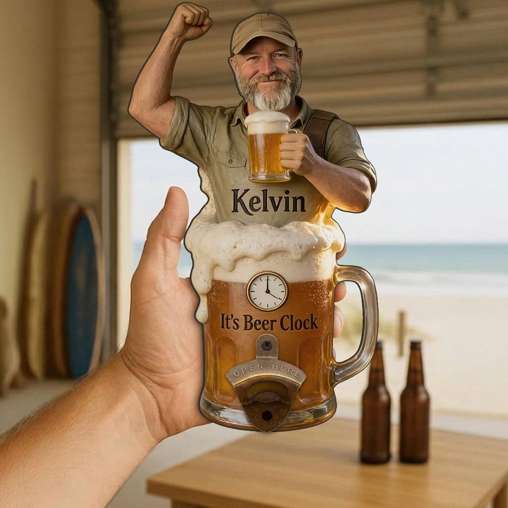 It's Beer Clock - Personalized Beer Wall Bottle Opener