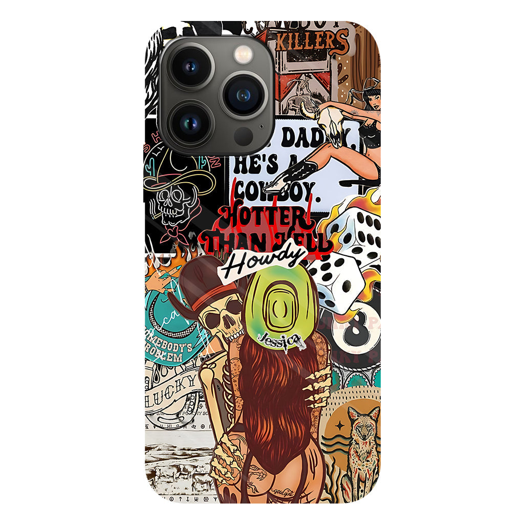 Howdy Cowgirl - Personalized Cowgirl Full Print Phone Case