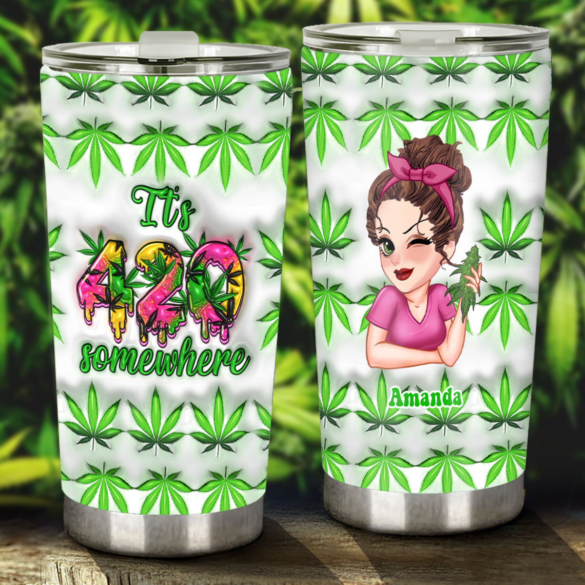 It's 420 Somewhere - Personalized Weed Tumbler