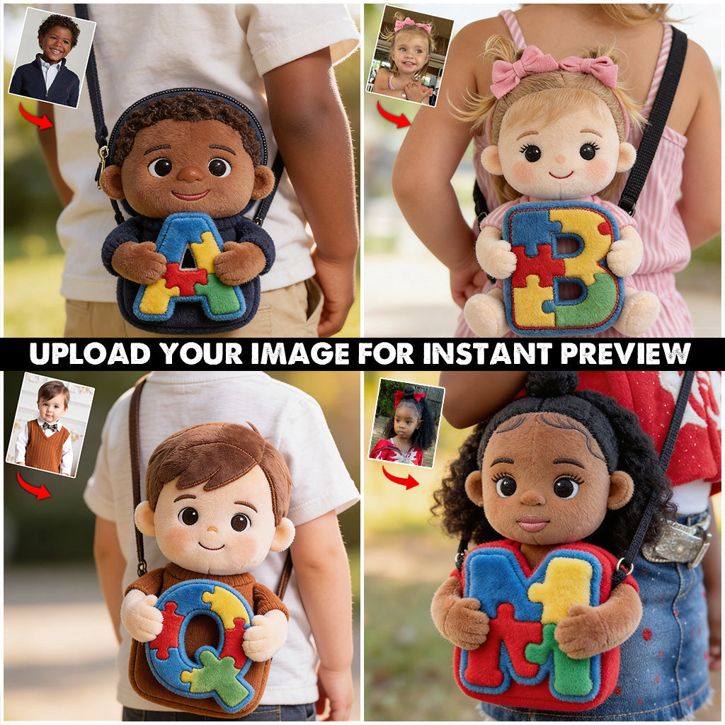 Autism Love Letter - Personalized Autism Awareness Plush Crossbag