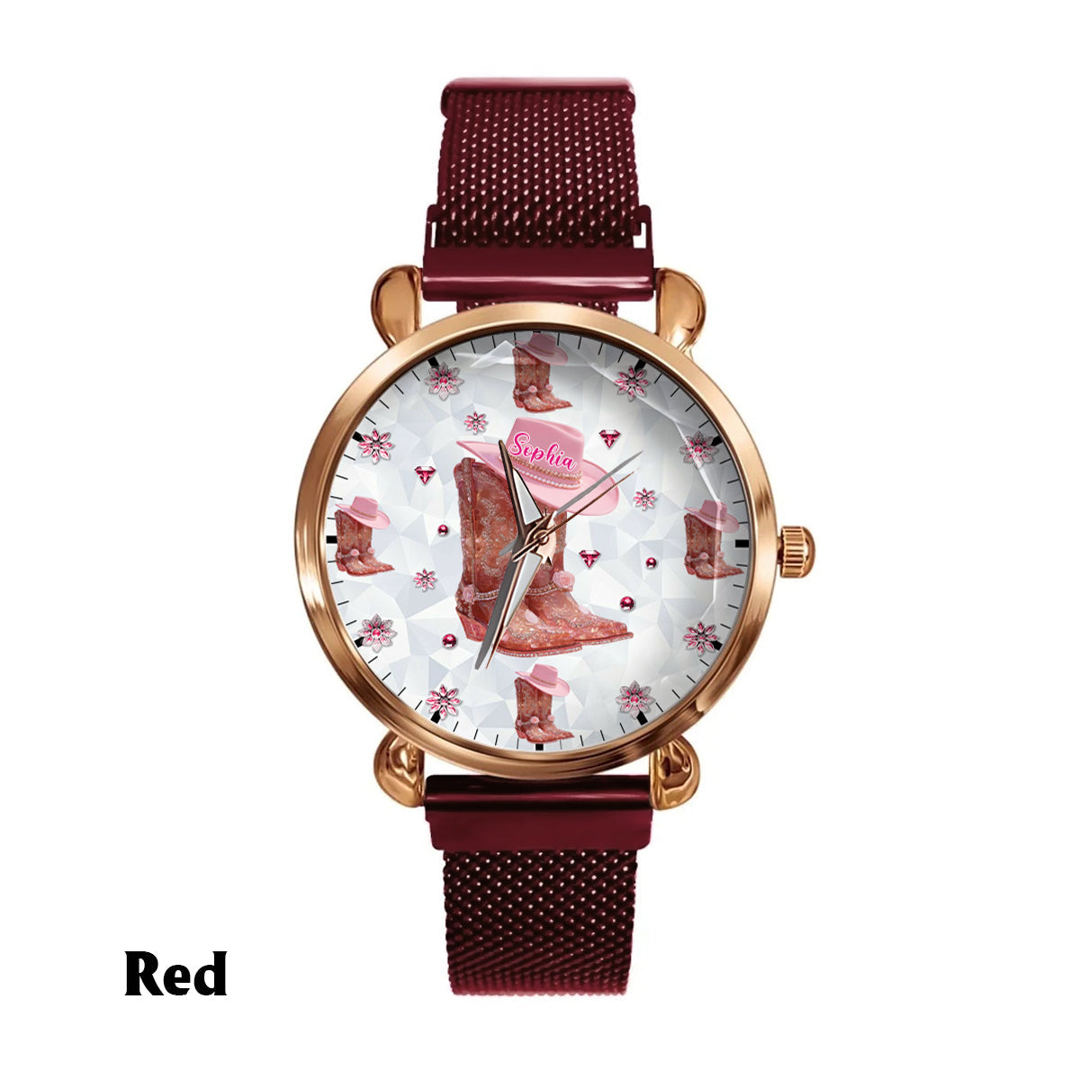 Floral Cowgirl - Personalized Cowgirl Women Hand Watch