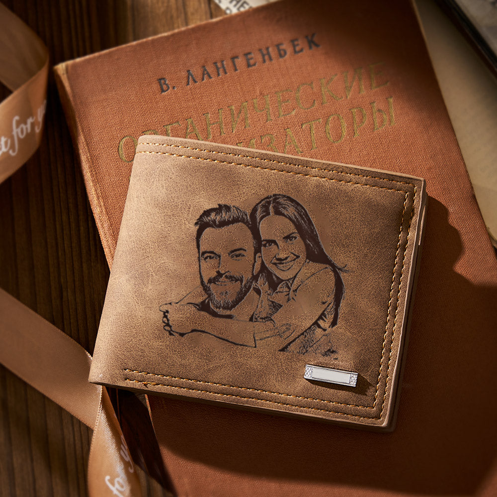 Any Photo - Personalized Engraved Photo Wallet Short Style