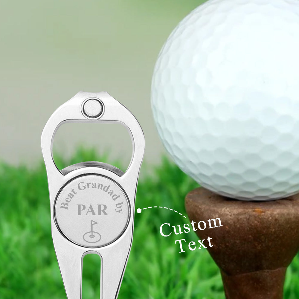 Best Dad/ Grandad/ Papa... By Par Bottle Opener - Golf gift for dad, him, boyfriend, husband, grandpa - Personalized Golf Fork Ball Marker