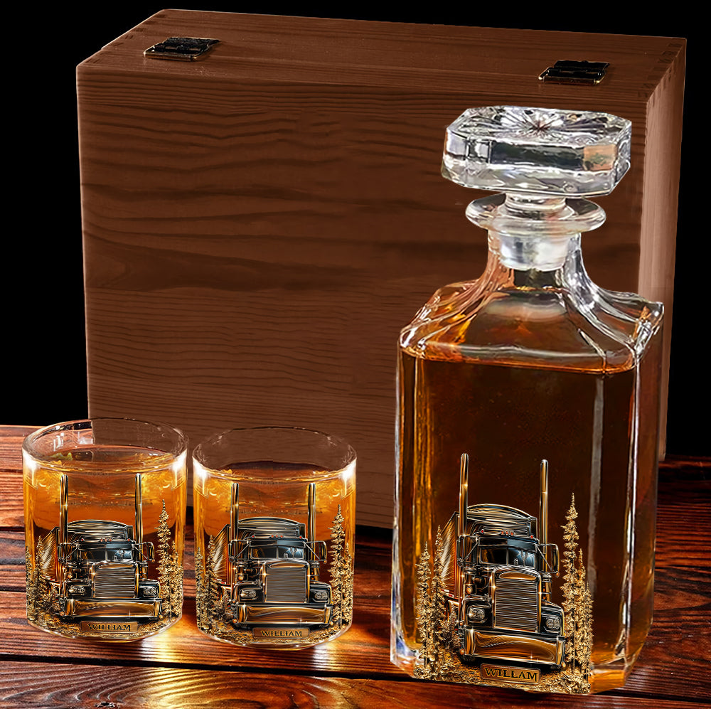 Best Truck Driver - Personalized Trucker Whiskey Glass