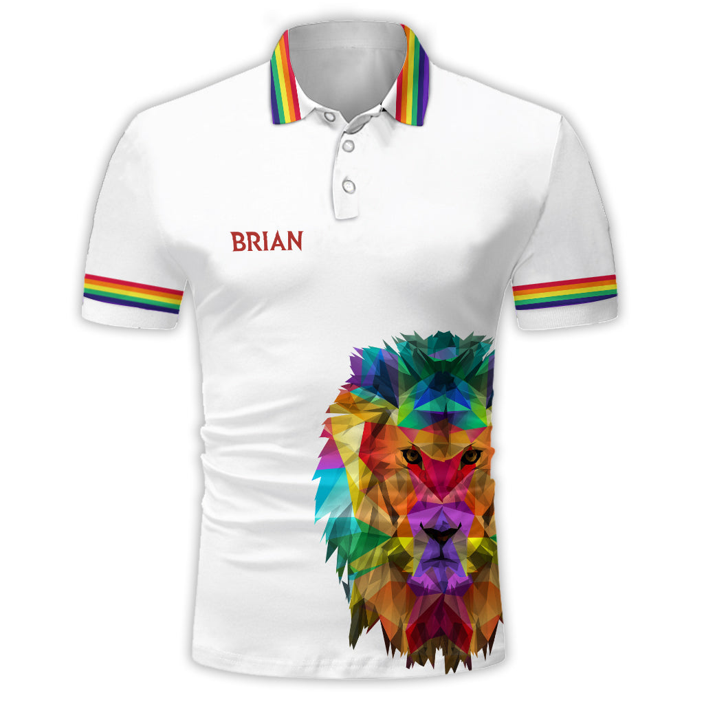 LGBT Pride Month Lion This Is Me - Personalized LGBT Support Polo Shirt