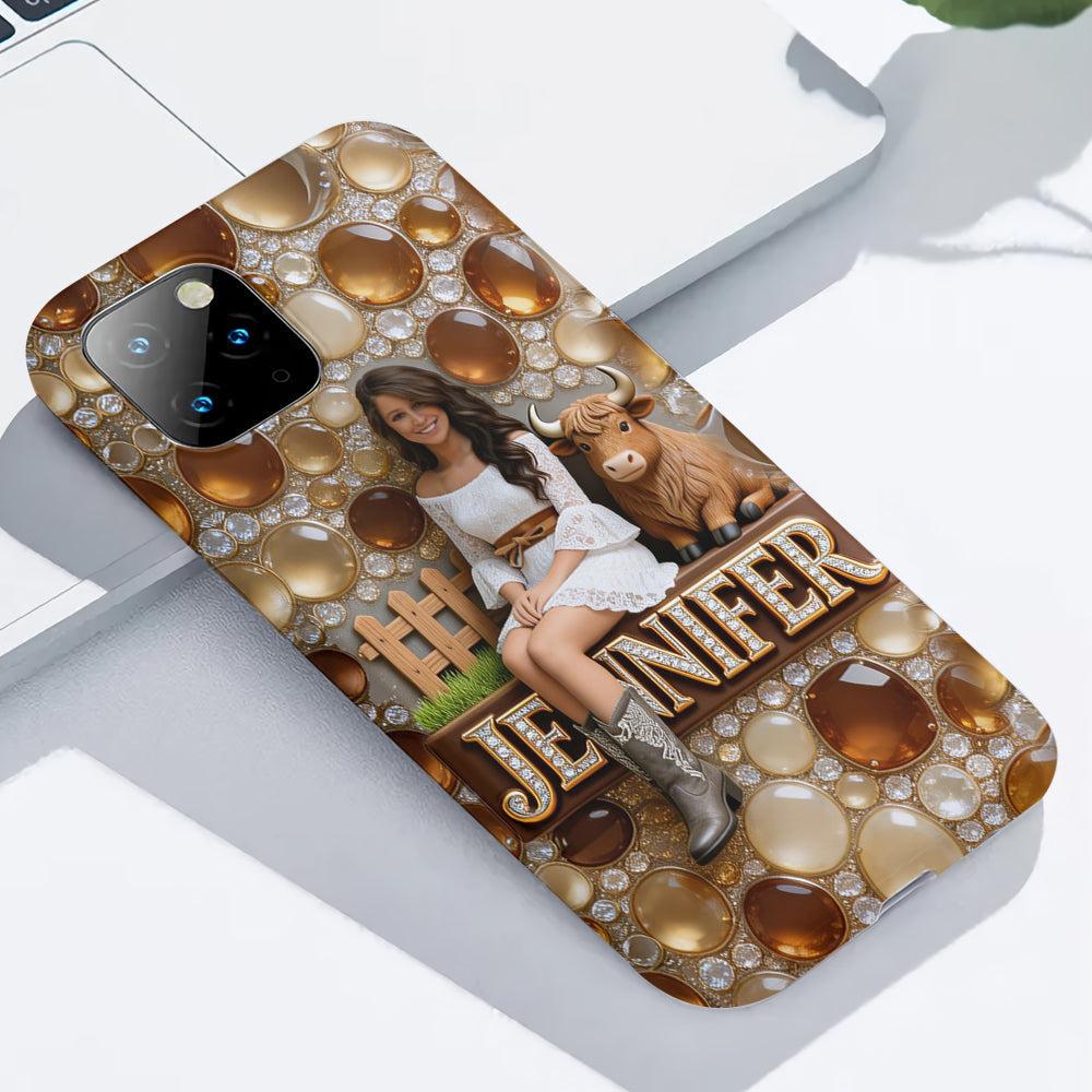 Just A Girl Who Loves Highland Cows - Personalized Highland Cow Full Print Phone Case