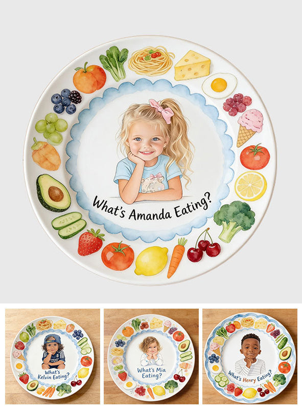 Happy Meal - Personalized Kid Ceramic Round Plate