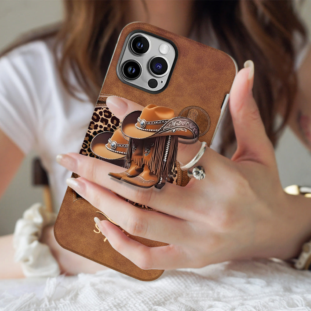 Cowgirl Boots - Personalized Cowgirl Full Print Phone Case