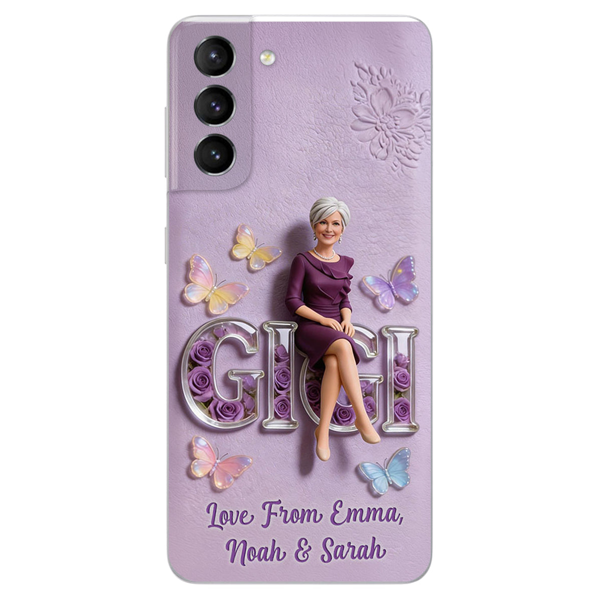 Custom Any Photo - Personalized Mother 3D Embossed Leather Phone Case
