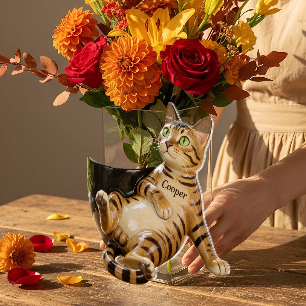 Custom Any Photo - Personalized Cat Acrylic Pot