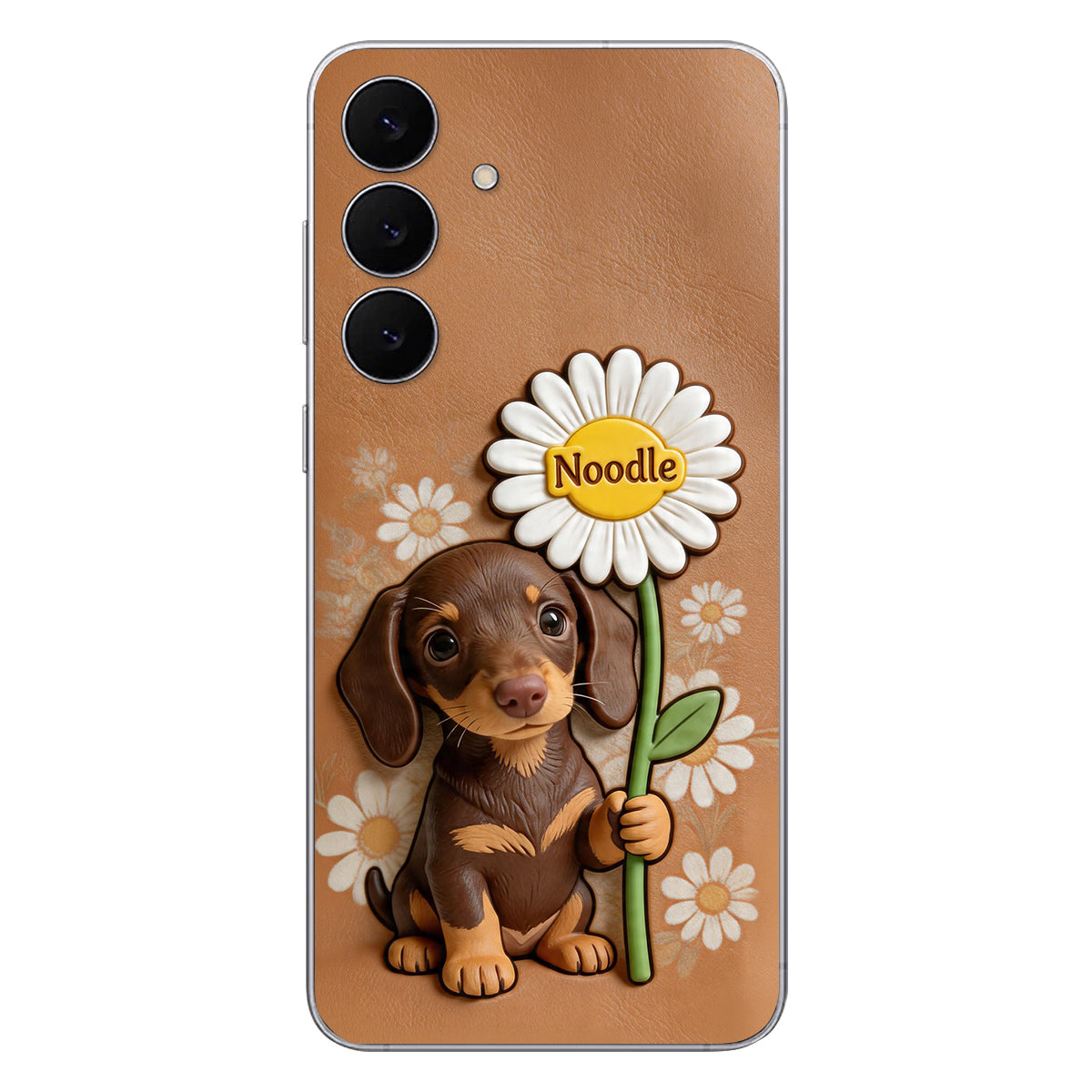 Custom Any Photo - Personalized Dog 3D Embossed Leather Phone Case
