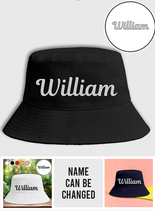 Custom Name - Personalized Step Dad Embroidered Bucket Hat