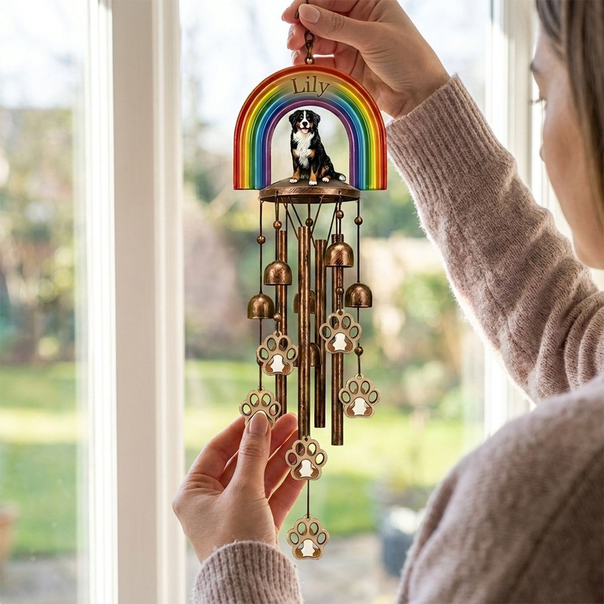I'm Always With You - Personalized Dog Wind Chime With Charms