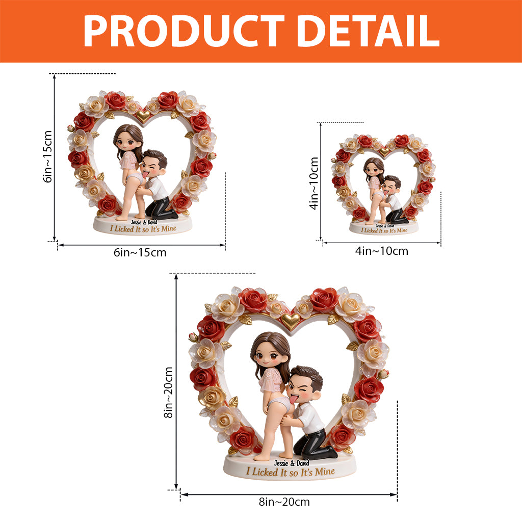 It's Mine - Personalized Spicy Couple Custom Shaped Acrylic Plaque