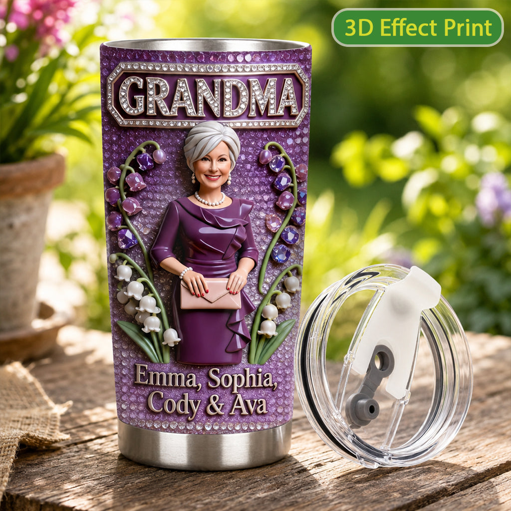 Custom Any Photo, Any Title - Personalized Grandma Tumbler