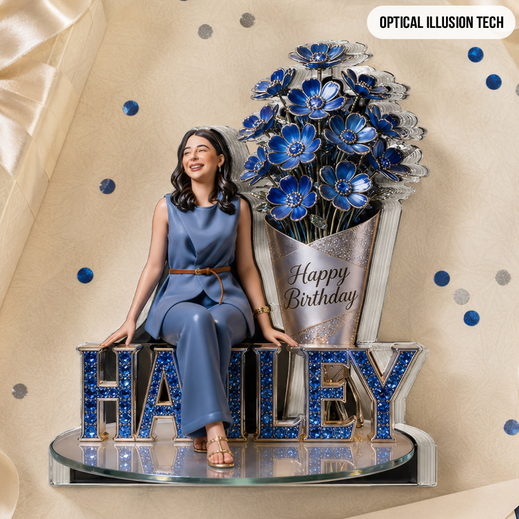 Custom Any Photo Perfect Birthday Gift - Personalized Birthday Custom Shaped Acrylic Plaque